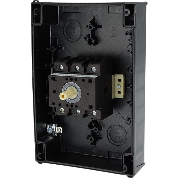 On-Off switch, P3, 63 A, surface mounting, 3 pole, with black thumb grip and front plate image 9