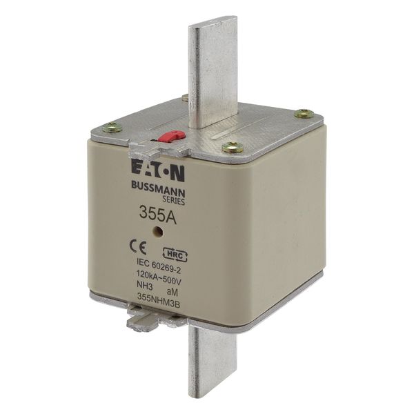Fuse-link, low voltage, 355 A, AC 500 V, NH3, aM, IEC, dual indicator image 5