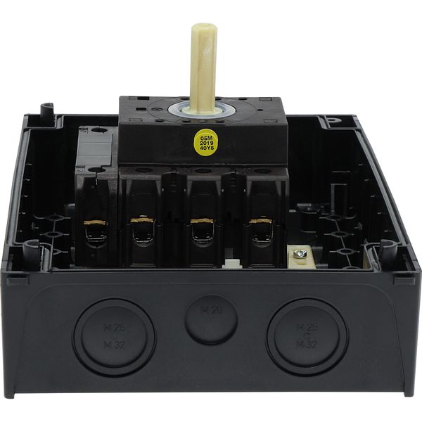 Main switch, P3, 63 A, surface mounting, 3 pole + N, STOP function, With black rotary handle and locking ring, Lockable in the 0 (Off) position image 47