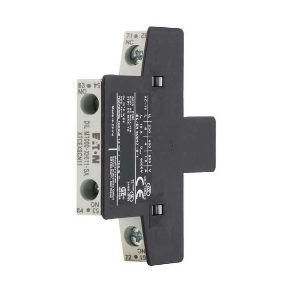 Auxiliary contact module, 2 pole, Ith= 10 A, 1 N/O, 1 NC, Side mounted, Screw terminals, DILM40 - DILM225A image 8