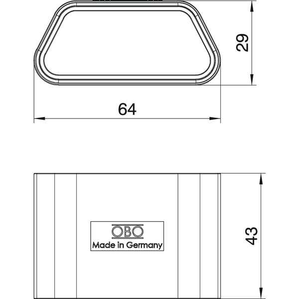 DUC 6025 Connection shackle for underfloor ducts DU6025 image 2