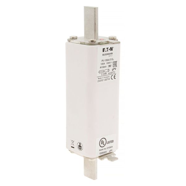 Fuse-link, high speed, 100 A, DC 1000 V, 01XL, gPV, UL, IEC image 8