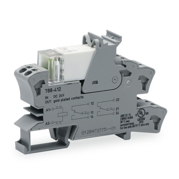 Relay module Nominal input voltage: 115 VAC 1 changeover contact gray image 1