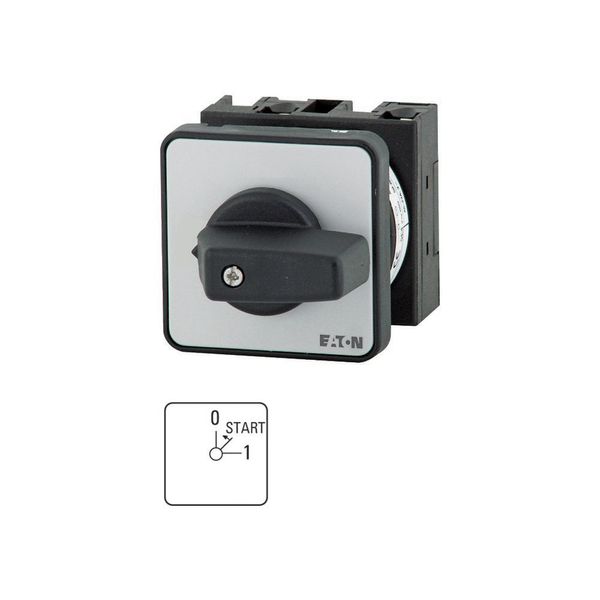 Auxiliary winding switch, T0, 20 A, flush mounting, 2 contact unit(s), Contacts: 3, 45 °, momentary/maintained, With 0 (Off) position, With spring-ret image 3