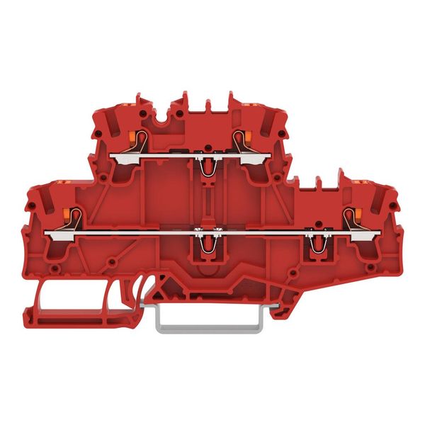 2202-2701/000-005 Double-deck terminal block; with push-button; Through/through terminal block image 1