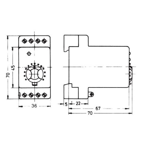 Temperature controller on mounting rail 40...100C, AC 230V, 1 changeover contact, potential-free, 10 A image 3