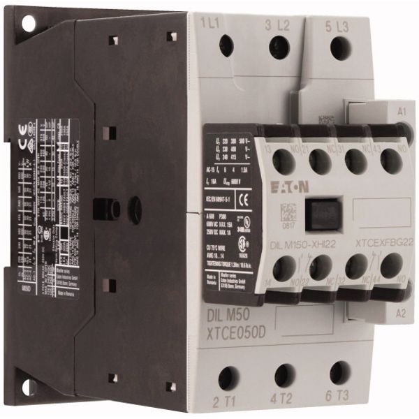 Contactor, 380 V 400 V 22 kW, 2 N/O, 2 NC, RDC 24: 24 - 27 V DC, DC operation, Screw terminals image 4