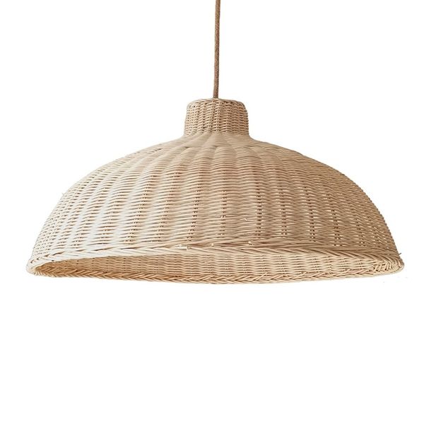 Addu White Rattan Lampshade 580x280mm image 1