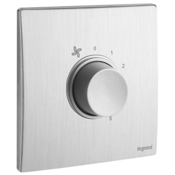 Mallia Senses - 1 gang 100 watts - 5 speeds Fan controller - 230 volts - Brushed Aluminium image 1