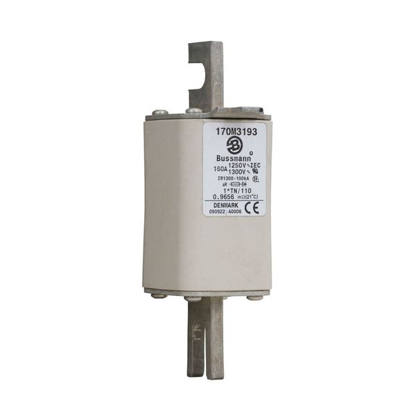 Fuse-link, high speed, 160 A, AC 1250 V, compact size 1, 45 x 58 x 138 mm, aR, DIN, IEC, type T indicator image 7