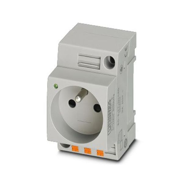 Socket outlet for distribution board Phoenix Contact EO-E/PT/SH/LED 250V 16A AC image 2