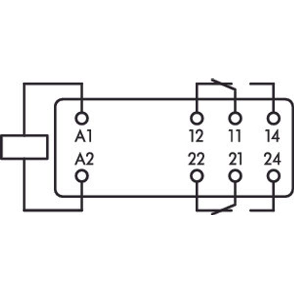 Basic relay Nominal input voltage: 110 VDC 2 changeover contacts image 2