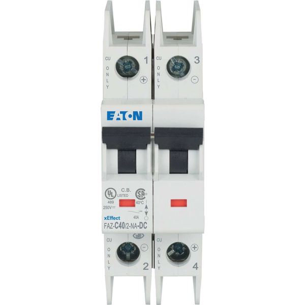 Miniature circuit breaker (MCB), 40 A, 2p, characteristic: C, DC image 6