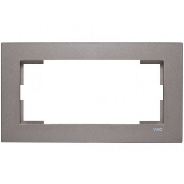 Novella Accessory Anthracite Two Gang Flush Mounted Frame image 1