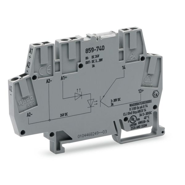 859-740 Optocoupler module; Nominal input voltage: 24 VDC; Output voltage range: 3 … 30 VDC image 1