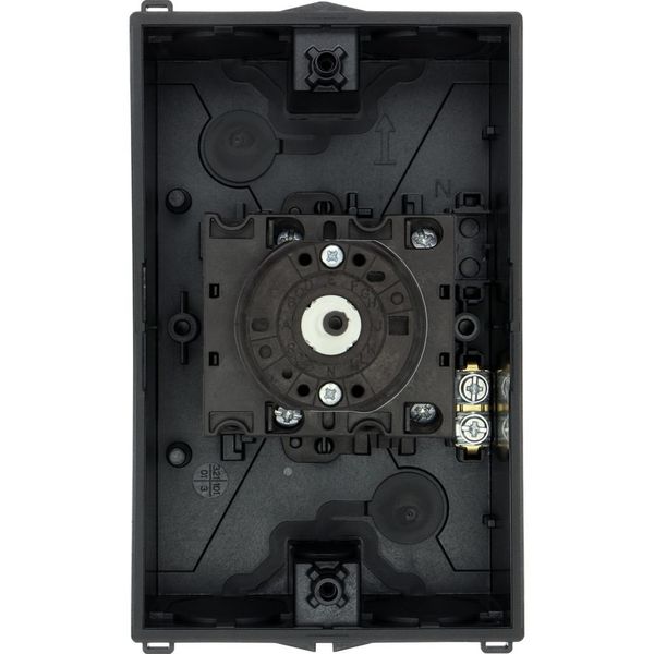 Main switch, T3, 32 A, surface mounting, 4 contact unit(s), 6 pole, 1 N/O, 1 N/C, STOP function, With black rotary handle and locking ring, Lockable i image 48