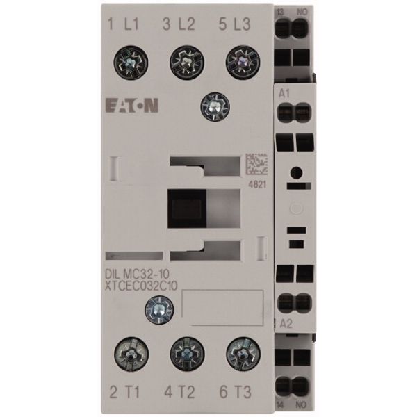 Contactor, 3 pole, 380 V 400 V 15 kW, 1 N/O, 230 V 50 Hz, 240 V 60 Hz, AC operation, Spring-loaded terminals image 2