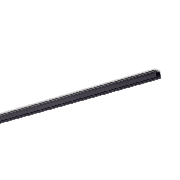 Surface-mount aluminium profile for 1 LED-strip, U-Profil SMALL, schwarz, Länge 2m image 1