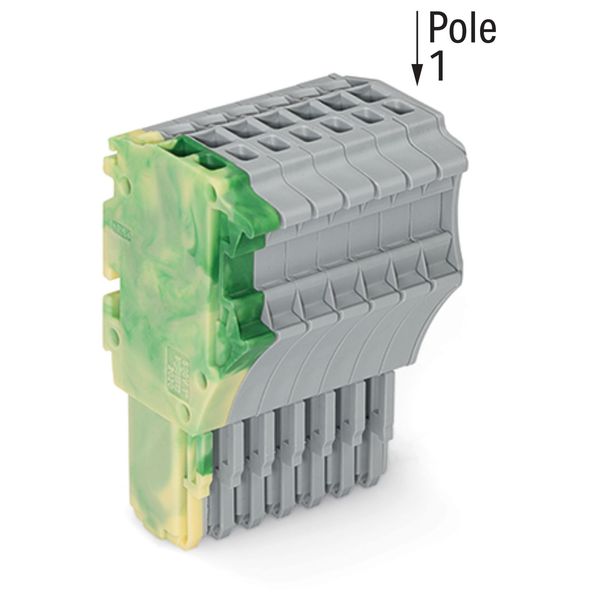 1-conductor female connector Push-in CAGE CLAMP® 1.5 mm² green-yellow/ image 1