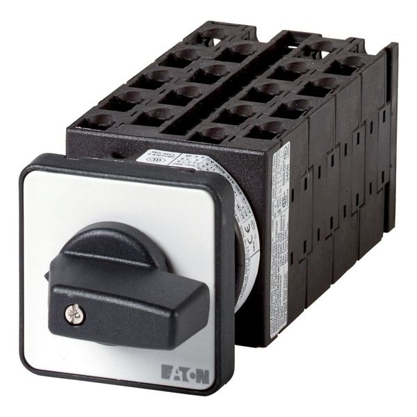 Step switches, T0, 20 A, flush mounting, 9 contact unit(s), Contacts: 18, 60 °, maintained, Without 0 (Off) position, 1-3, Design number 8489 image 1