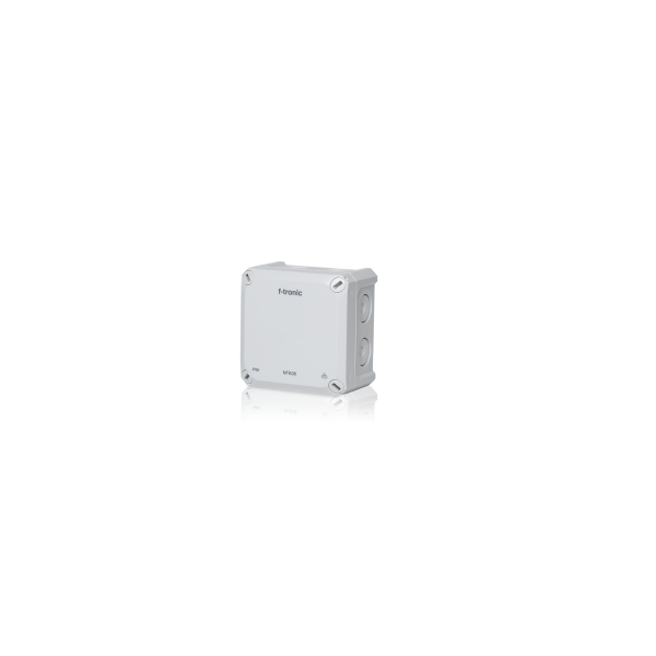 FR junction box 140x140x81mm, knockout openings IP66, PS, gray, NFK14gr (NFK14gr) image 1