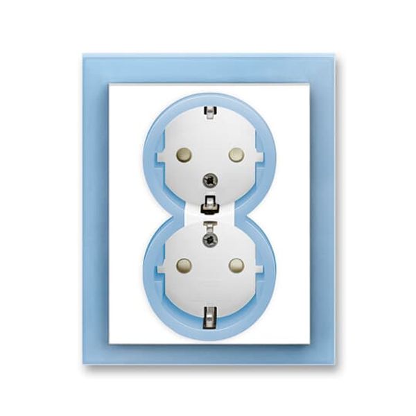 5512M-C03459 41 Double socket outlet with earthing contacts, shuttered image 1