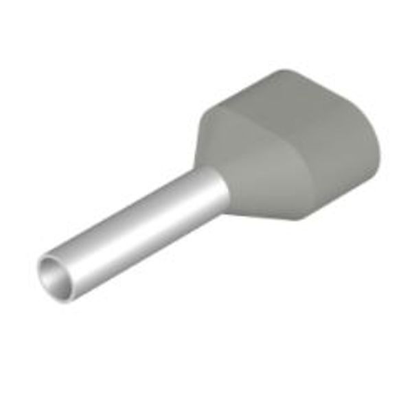 Wire-end ferrule, Twin wire-end ferrule, 11 mm, 8 mm, grey image 3