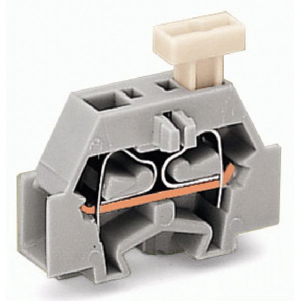 Space-saving, 2-conductor end terminal block on one side with push-but image 1