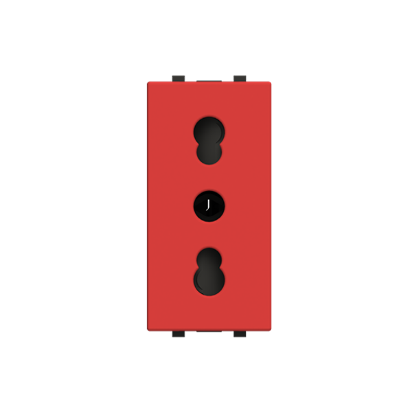 N2133 RJ Italian P17/11 socket outlet 16/10A - 1M - Red image 1