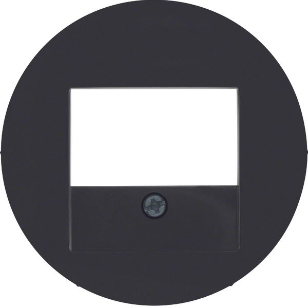 Centre plate TAE cut-out, R.1/R.3/R.classic, black glossy image 1
