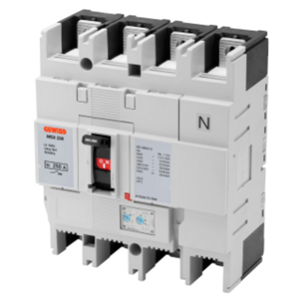 MSX 160 - MOULDED CASE CIRCUIT BREAKERS - ADJUSTABLE THERMAL AND ADJUSTABLE MAGNETIC RELEASE - 65KA 4P 160A 690V image 1