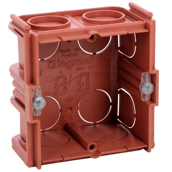 Flush mounting box Batibox - square 1 gang depth 40 mm - masonry image 2