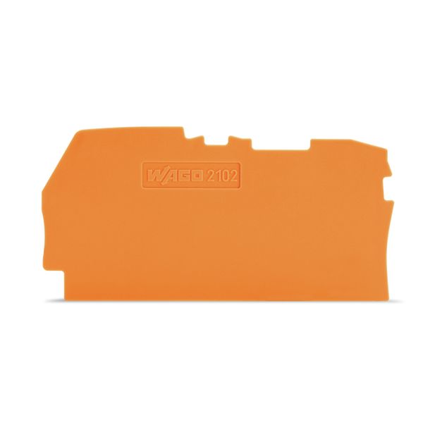 End and intermediate plate 0.8 mm thick orange image 1