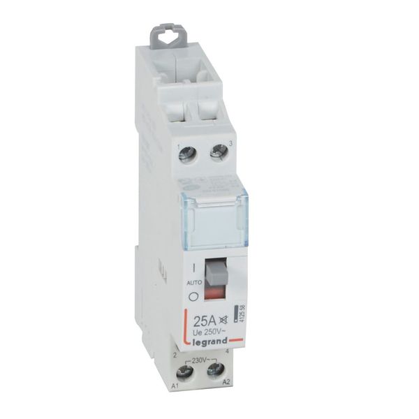 Power contactor CX³ - with 230 V~ coll and handle - 2P - 250 V~ - 25 A - silent image 1