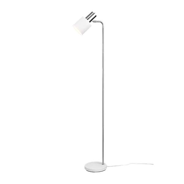 Adam floor lamp E27 matt white/chrome image 1