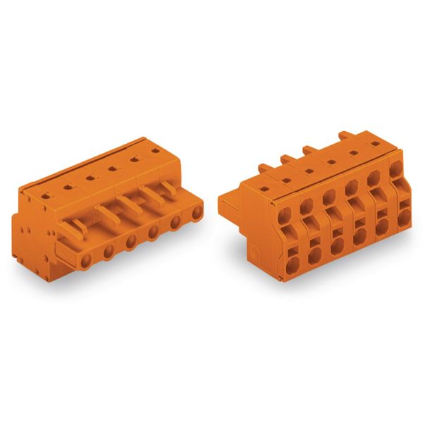 2-conductor female connector Push-in CAGE CLAMP® 2.5 mm² orange image 3
