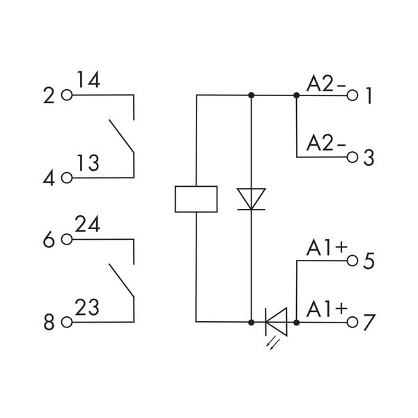 Relay module Nominal input voltage: 24 VDC 2 make contact image 7