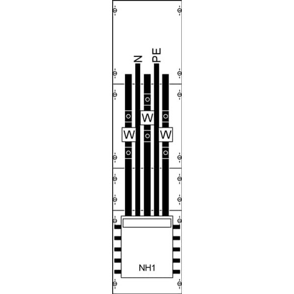 KA4061 CT meter panel, Field width: 1, Rows: 0, 1050 mm x 250 mm x 160 mm, IP2XC image 5