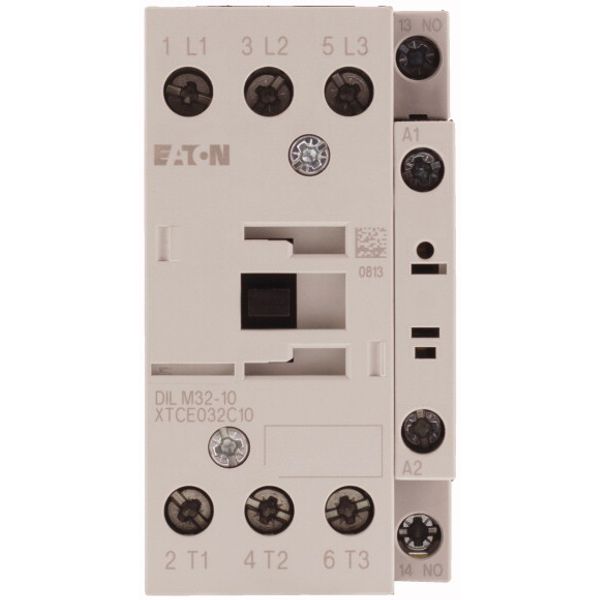 Contactor, 3 pole, 380 V 400 V 15 kW, 1 N/O, 400 V 50 Hz, 440 V 60 Hz, AC operation, Screw terminals image 1