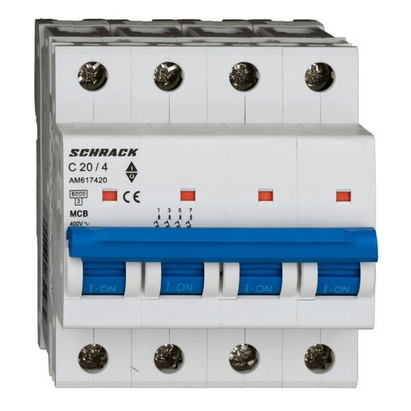 Miniature Circuit Breaker (MCB) AMPARO 6kA, C 20A, 4-pole image 8