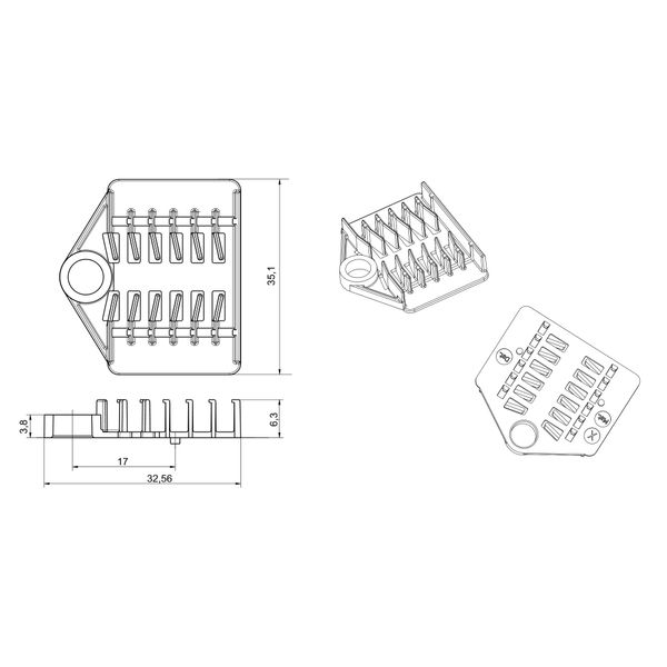 FO splice holder f. 12 shrink splice protectors (HELSP0001x) image 2