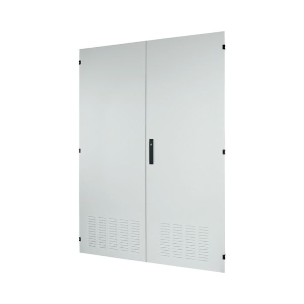 Section wide door, ventilated, HxW=2000x1350mm, double-winged, IP42, grey image 5