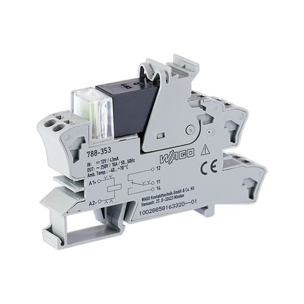 Relay module Nominal input voltage: 12 VDC 1 changeover contact image 2