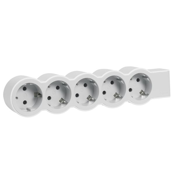 MOES STD SCH 5X2P+E WITHOUT CABLE WHITE/GREY image 5