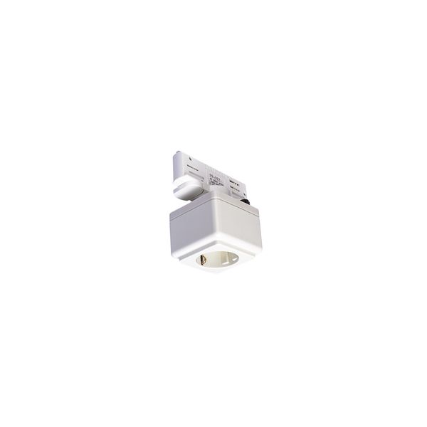 EUTRAC power socket adapter, white RAL 9016 image 1