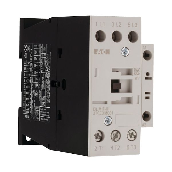 Contactor, 3 pole, 380 V 400 V 7.5 kW, 1 NC, RDC 24: 24 - 27 V DC, DC operation, Screw terminals image 17