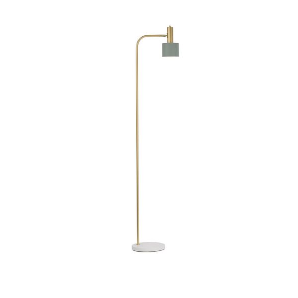 Gold Metal Mint Metal Shade White Base LED E27 1x12 Watt 230 Volt IP20 Bulb Excluded Cable Length: 170 cm D: 12.5 H: 165 cm image 1