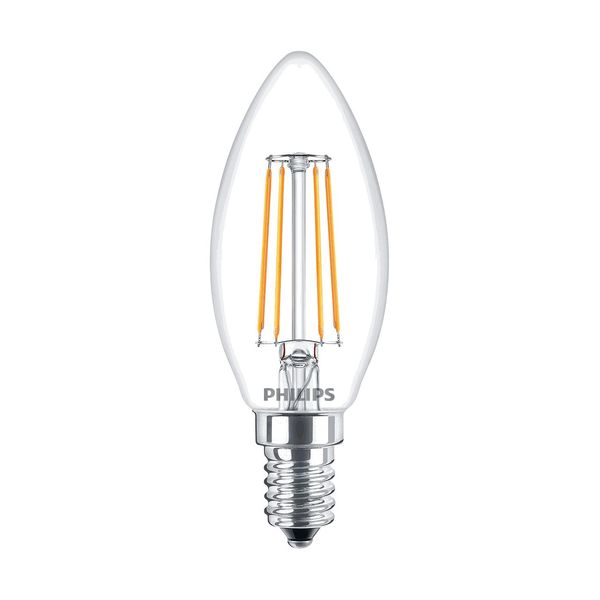 LED Bulb Filament E14 4W B35 2700K 470lm CL image 1