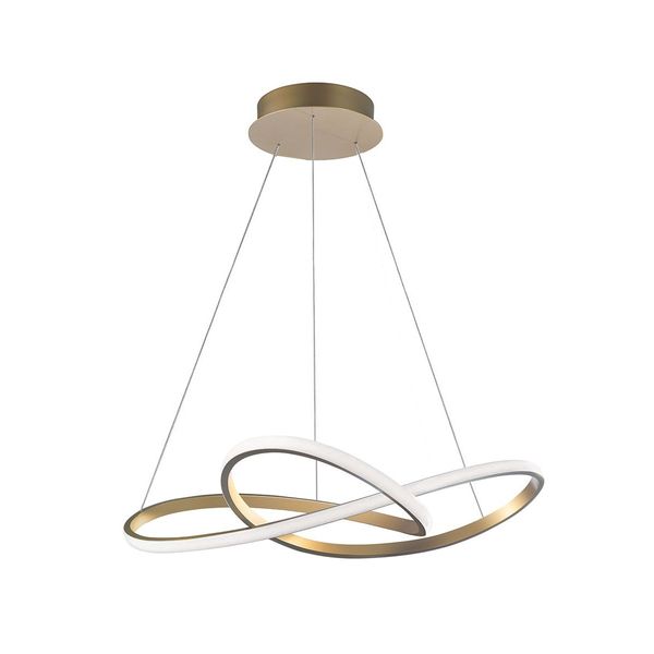 Brass Gold Aluminium   & Acrylic   LED 53 Watt 230 Volt  4081Lm 3000K IP20  D: 72 H: 150 cm Adjustable height image 1