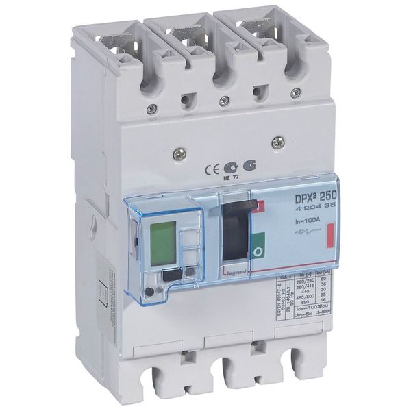 MCCB electronic + energy metering - DPX³ 250 - Icu 36 kA - 400 V~ - 3P - 100 A image 2